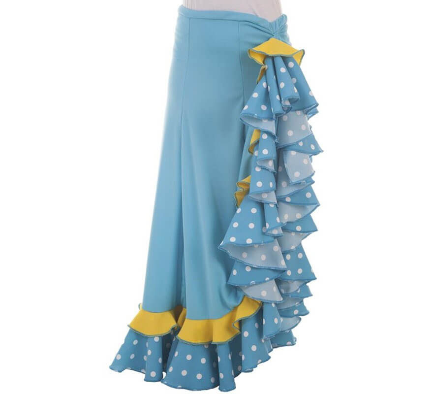 Translation missing: it.Falda Sevillana Azul con Topos