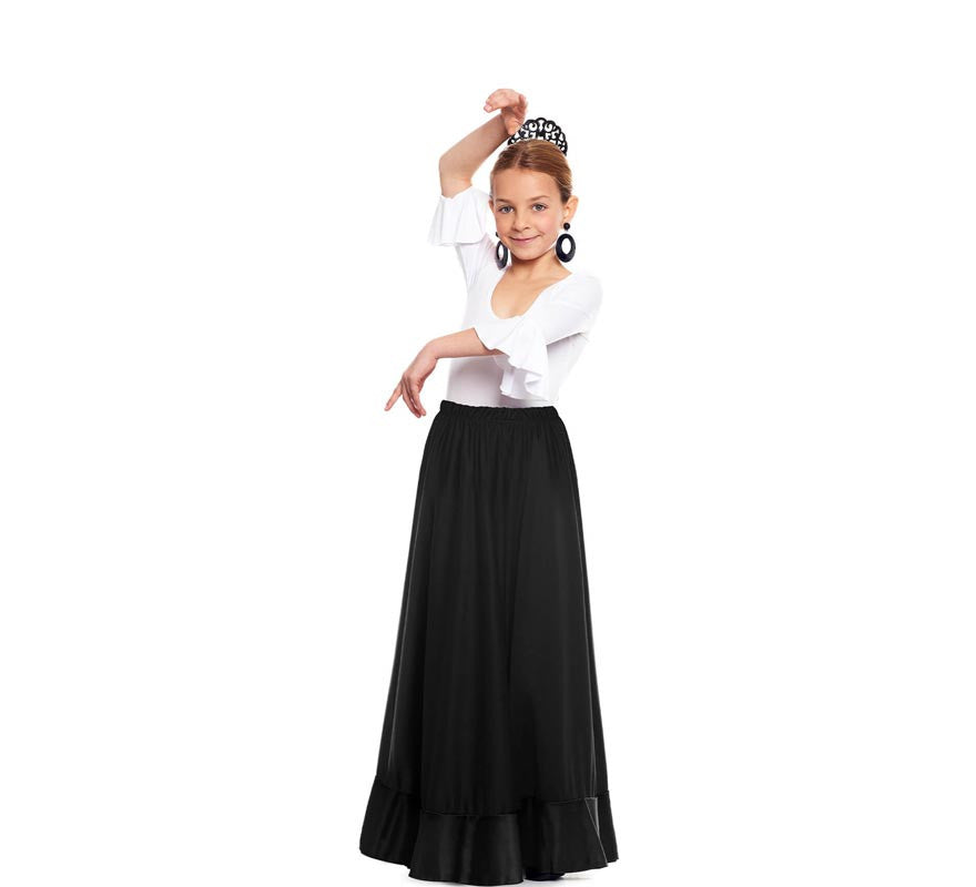 Translation missing: es.Falda Sevillana de Ensayo Negra para niña