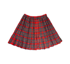 Gonna tartan scozzese rossa per donna