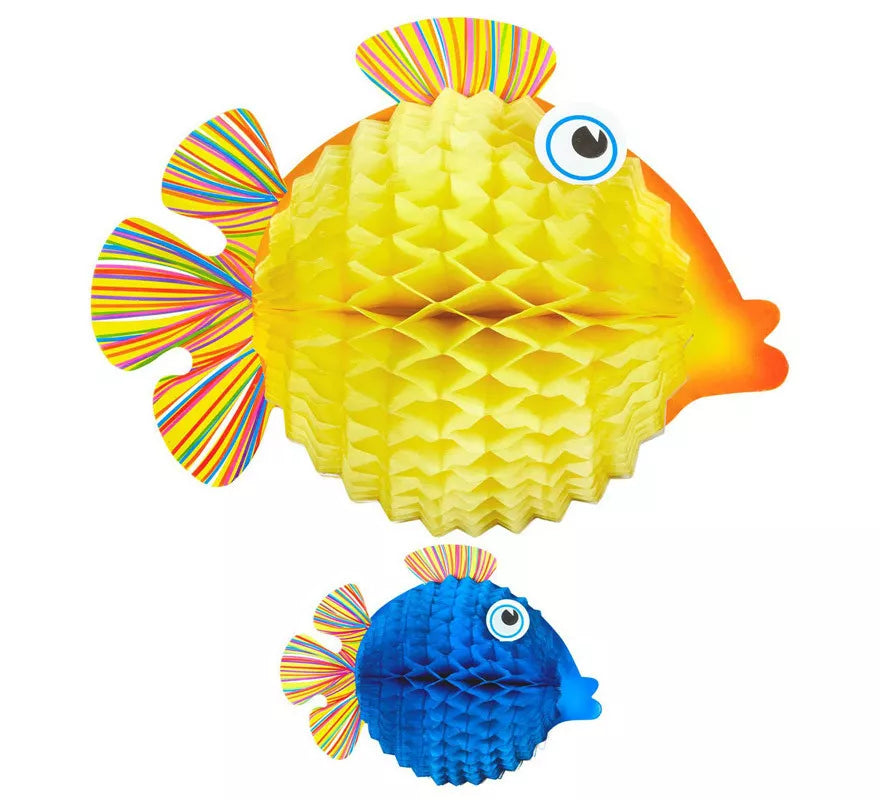Translation missing: it.Farol de Pez Globo en forma de nido de abeja de 33 cm en colores surtidos