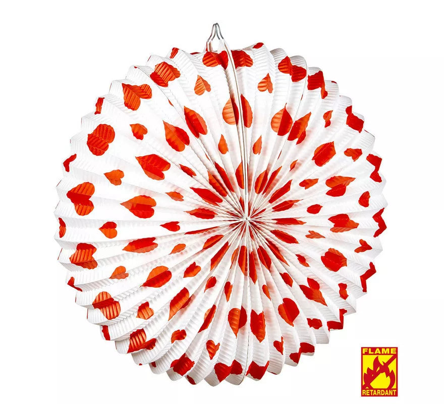 Translation missing: it.Farolillo de Corazones Rojos Pirorretardante de 36 cm/dm
