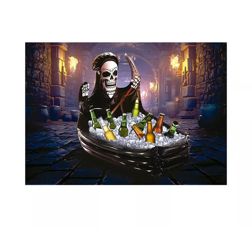 Translation missing: it.Féretro con Calavera Muerte en Nevera Hinchable de 100x35 cm