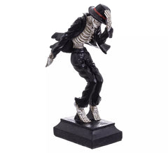 Statuetta di Scheletro Ballerino con Cappello nero di 14,4x10,2x28 cm