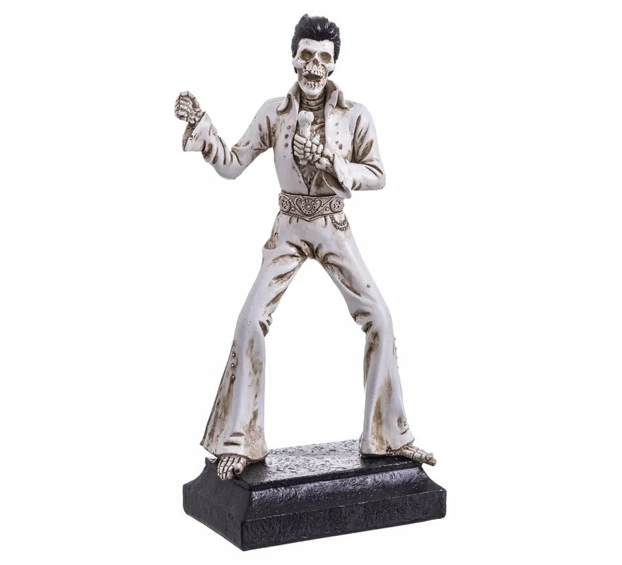 Translation missing: it.Figura de Esqueleto Cantante con Traje blanco de 14,5x8,7x31,2 cm