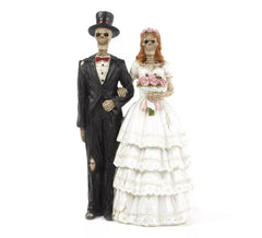 Figura scheletro della sposa e dello sposo in resina 6x15,5x9 cm