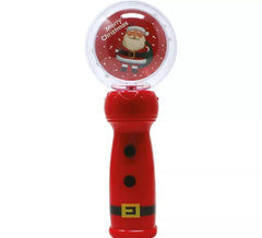 Figura di Babbo Natale con bacchetta magica e LED da 21 cm