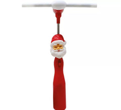 Figura di Babbo Natale con bacchette a forma di ventaglio e LED da 32 cm