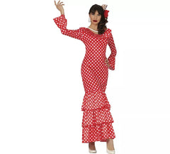 Flamenco Red Womens pois