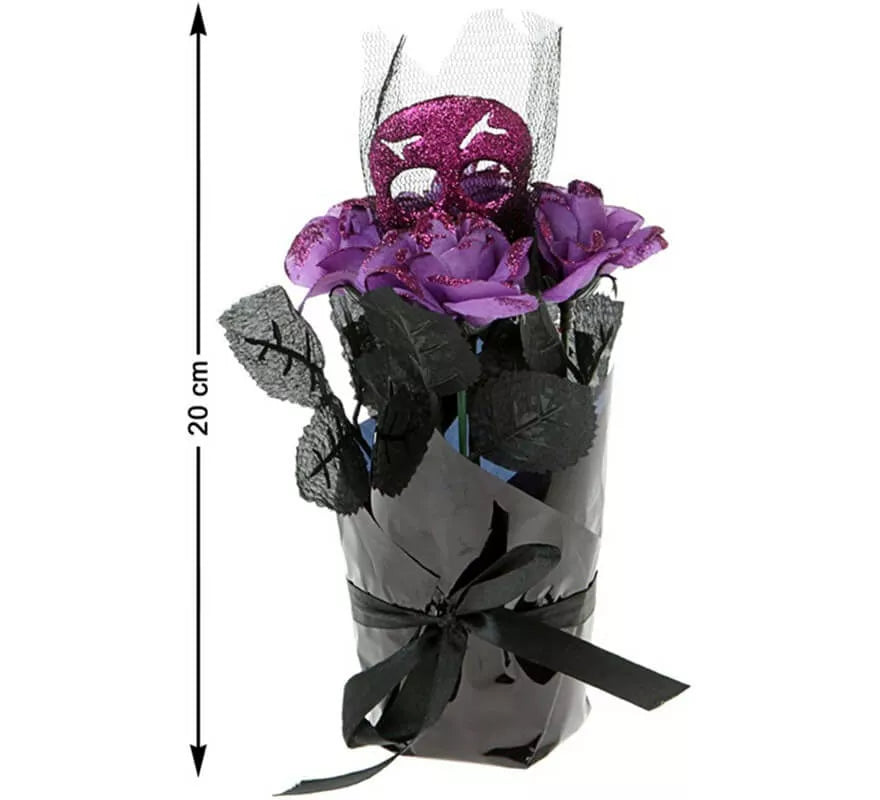 Translation missing: es.Flor con Calavera negra y Morada 20 cm