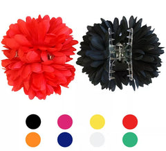 Fiore dalia con morsetto per flamencas e chulapas in vari colori