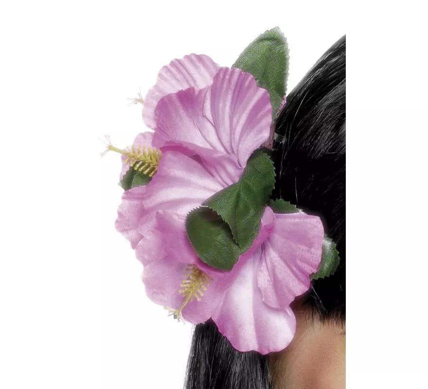 Translation missing: it.Flor Hawaiana rosa para el pelo con clip