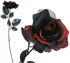 Fiore Rosso e Nero 40 cm