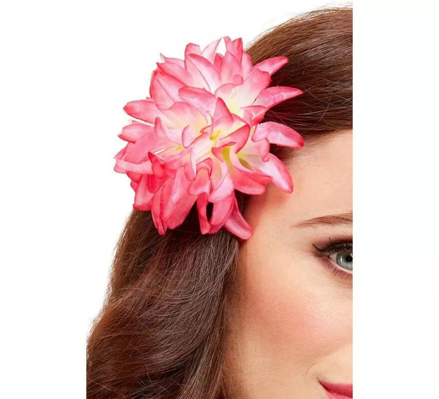 Translation missing: it.Flor Tropical Hawaiana Rosa con horquilla