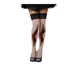 Calze di lega punk con tatuaggi