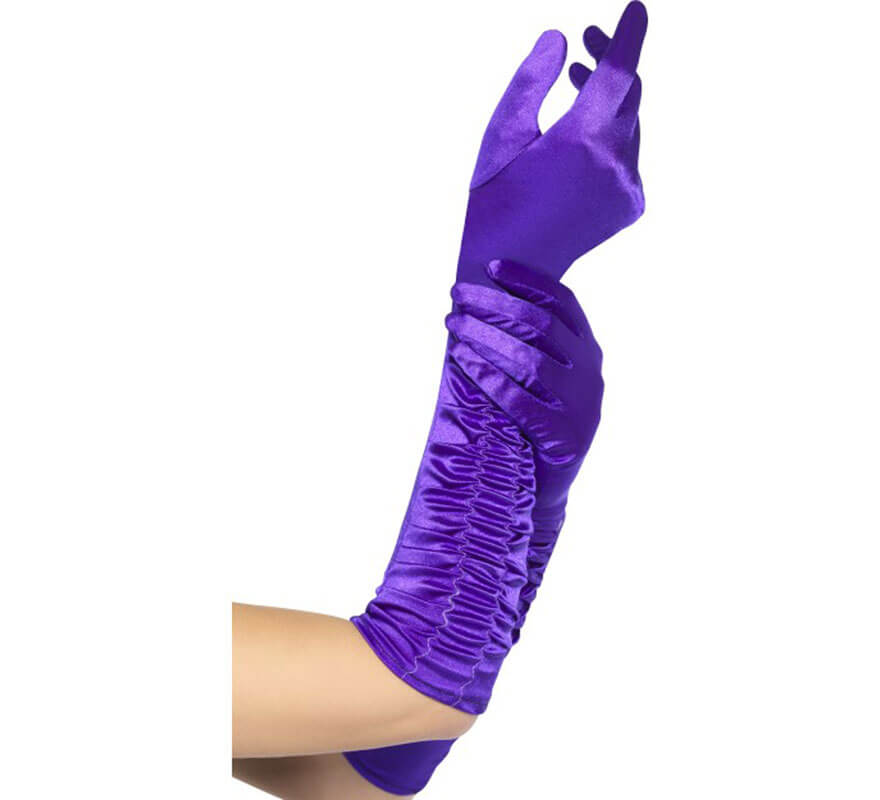 Translation missing: it.Guantes Largos de Seductora Morados 46 cm para Mujer