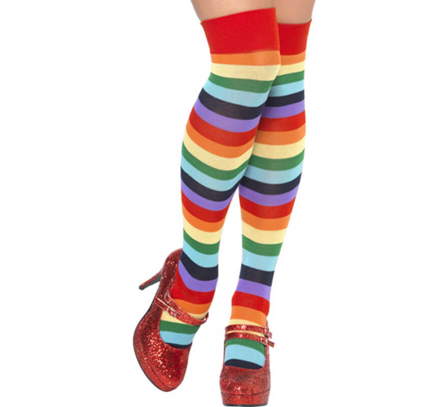 Translation missing: it.Calcetines largos multicolor de Payaso