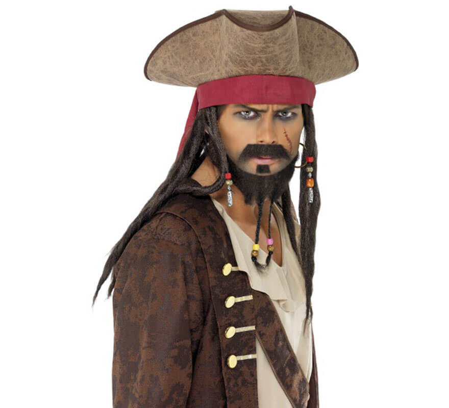 Translation missing: it.Sombrero Pirata Marrón con Rastas