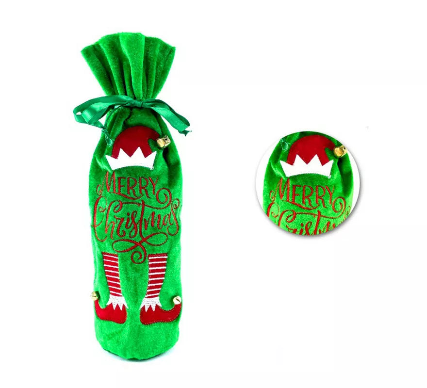 Translation missing: it.Funda de Botella de Navidad de Elfo de 14x35 cm