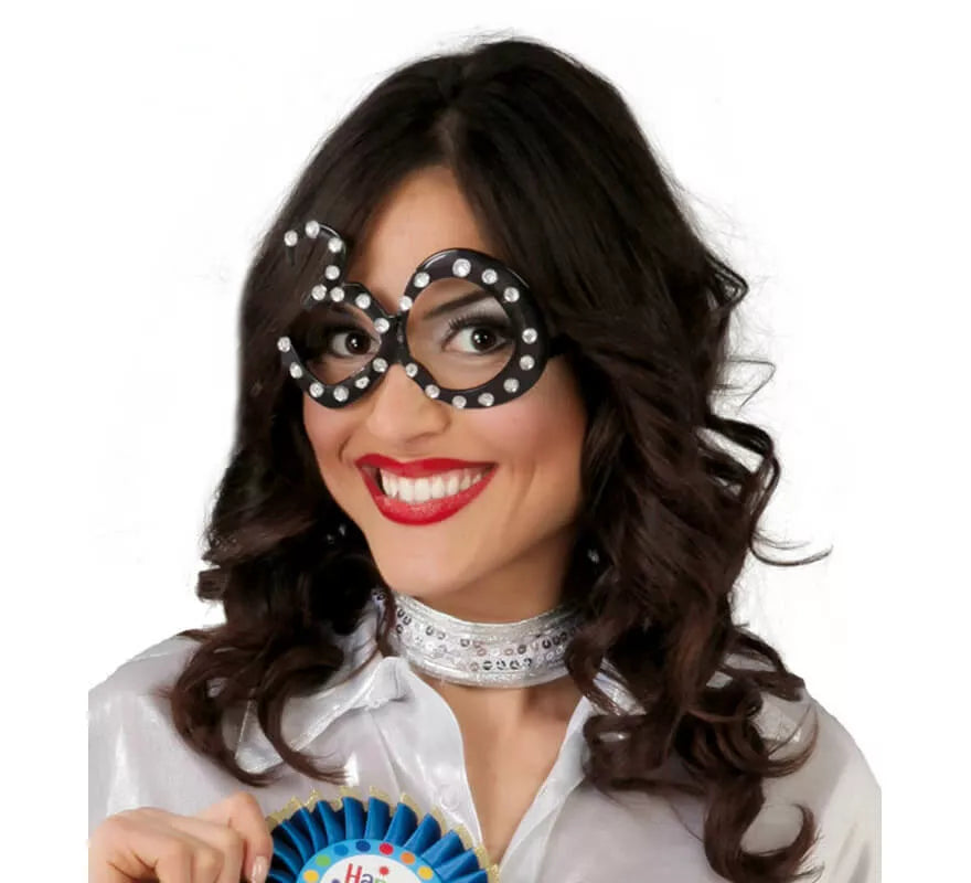 Translation missing: es.Gafas 30 años negras con brillantes