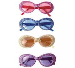 Occhiali anni '60 con glitter in colori assortiti