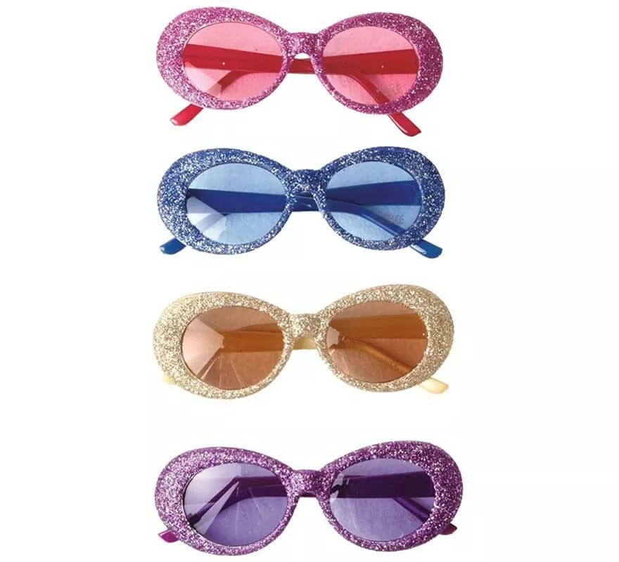 Translation missing: it.Gafas Años 60 con purpurina en colores surtidos