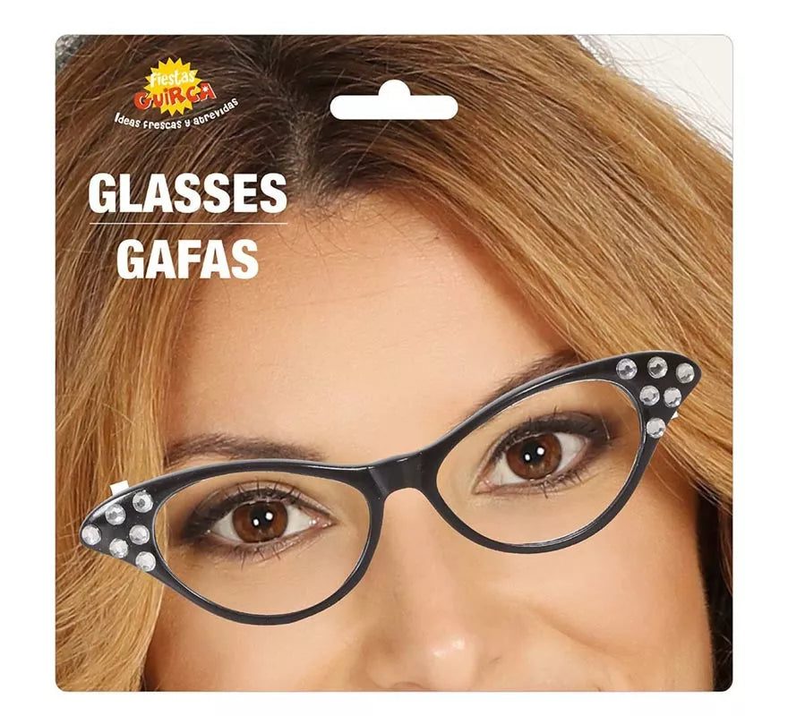 Translation missing: it.Gafas años 60 negras con cristales