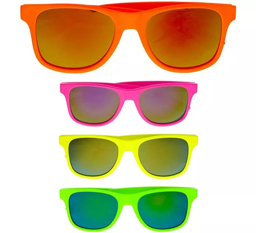 Translation missing: it.Gafas Años 80 neón con Lentes en colores surtidos