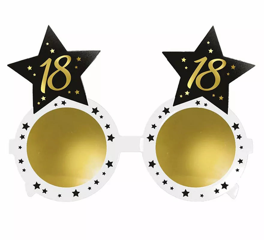Translation missing: it.Gafas Blancas con Estrellas 18 Años Cumpleaños y Aniversarios