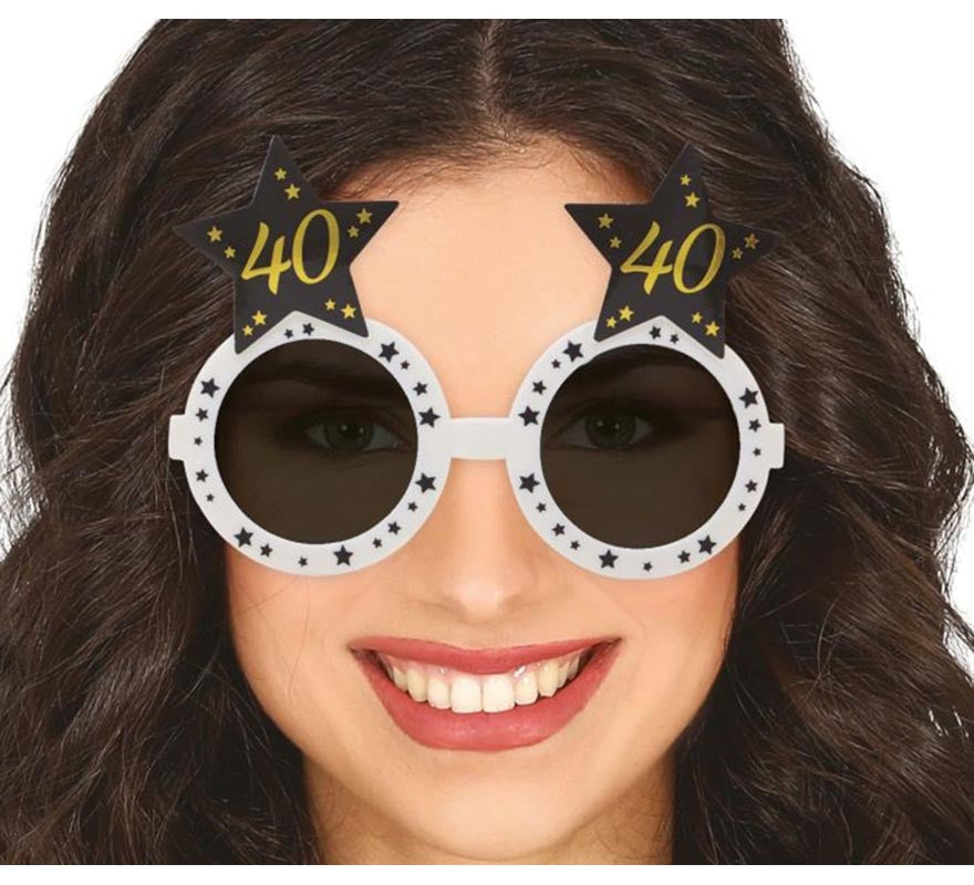 Translation missing: it.Gafas Blancas con Estrellas 40 Años