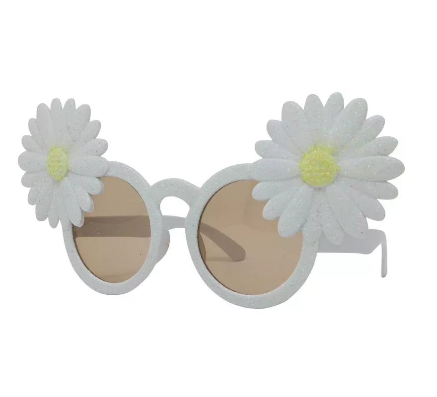 Gafas Blancas con Margaritas