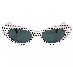 Gafas Chica de los Años 40 o 50 a lunares blancas