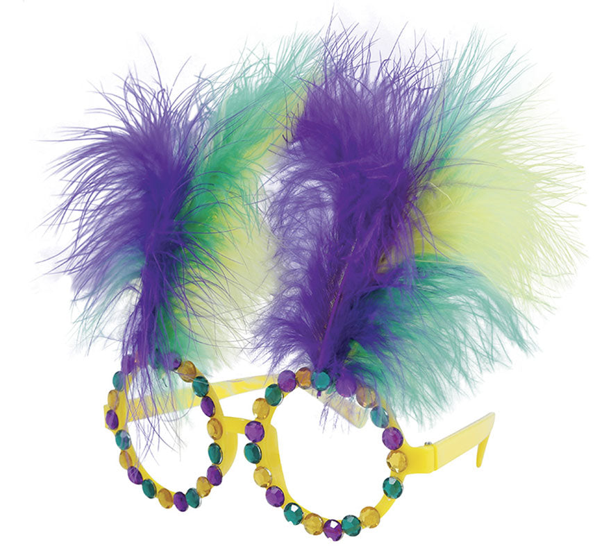 Translation missing: it.Gafas Circulares con Plumas Altas