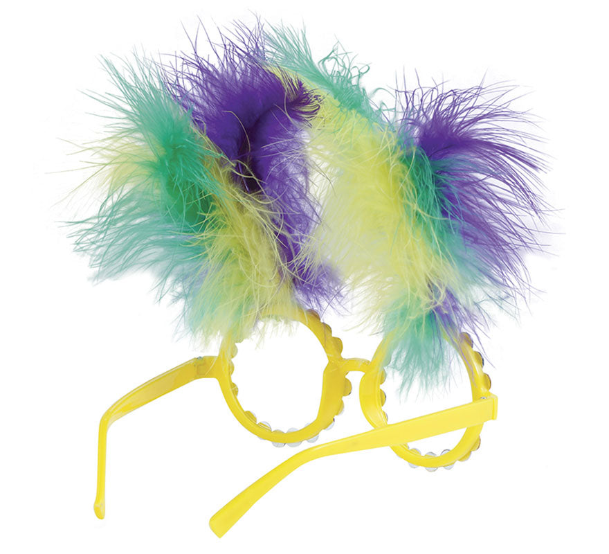 Translation missing: it.Gafas Circulares con Plumas Altas
