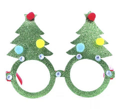 Gafas de Árbol de Navidad con brillantina