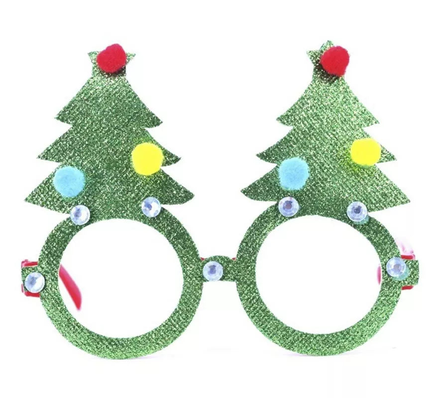 Translation missing: es.Gafas de Árbol de Navidad con brillantina