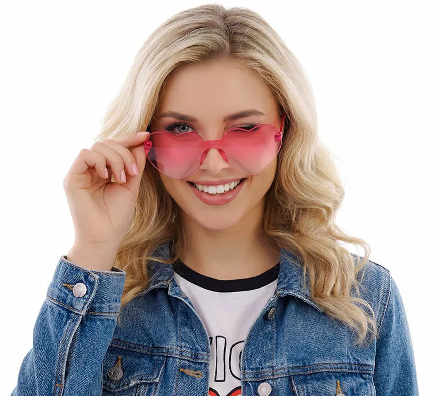 Gafas de Corazones rosa