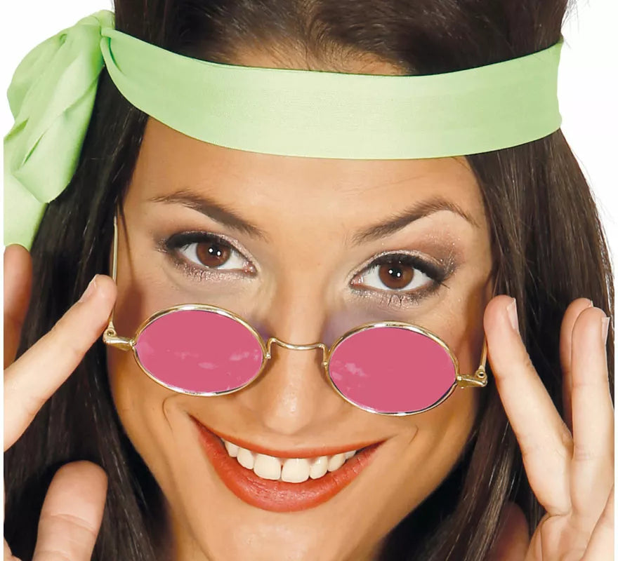 Translation missing: it.Gafas de Hippie circulares en varios colores adulto