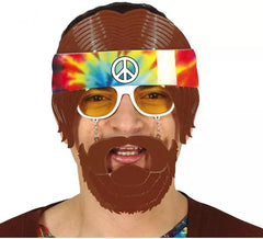 Occhiali hippie con barba