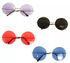 Occhiali tondi hippy in colori assortiti