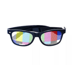 Occhiali con linee televisive
