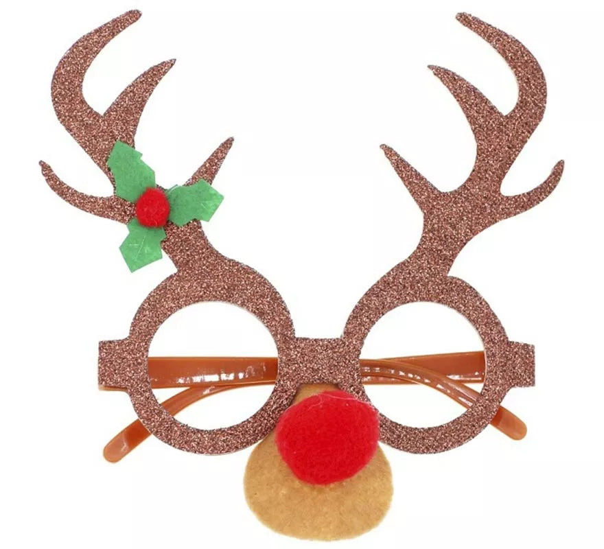 Translation missing: es.Gafas de Navidad de Reno Rodolfo con Cuernos y Nariz