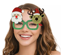 Bicchieri con Babbo Natale e renna