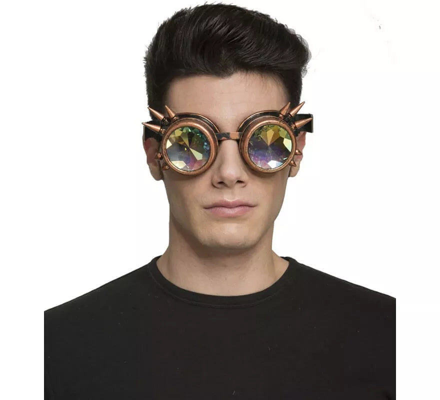 Translation missing: it.Gafas de Steampunk Doradas con Pinchos