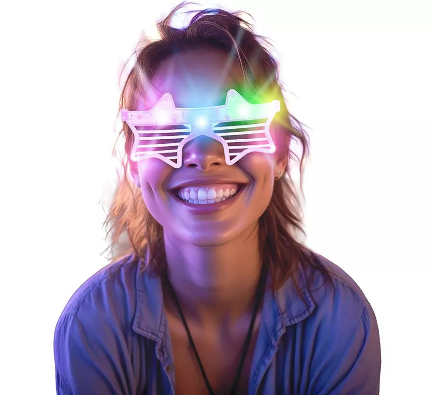 Translation missing: es.Gafas Estrellas a rayas con Led