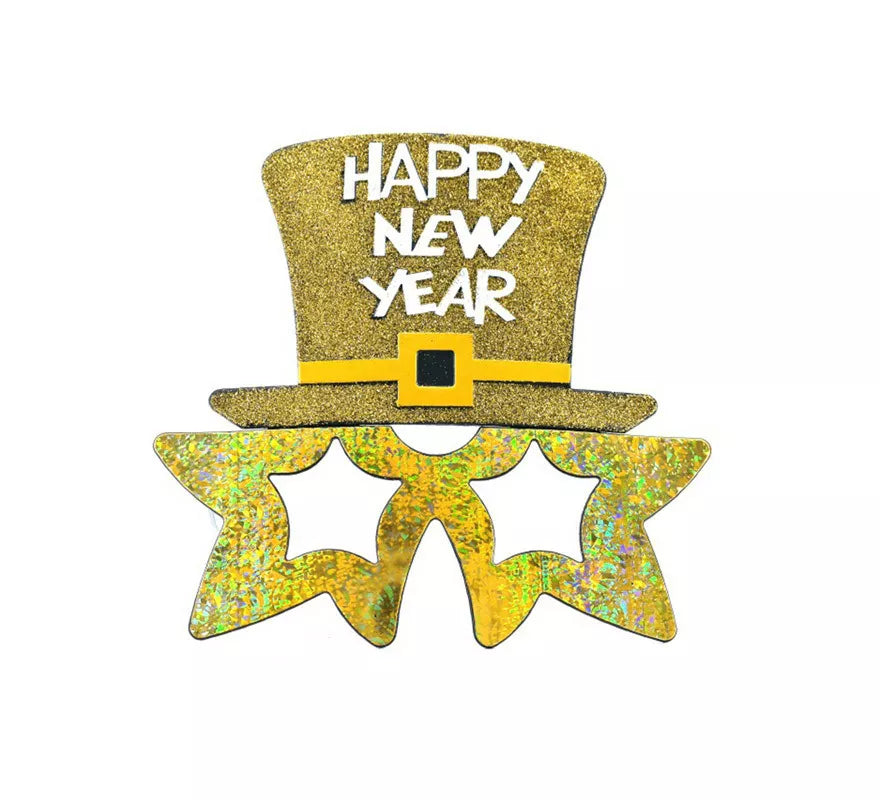 Translation missing: es.Gafas 'Happy New Year' Doradas