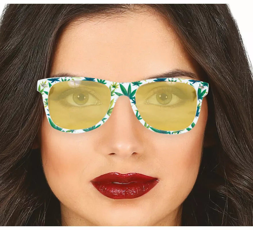 Translation missing: it.Gafas Marihuana amarillas adulto
