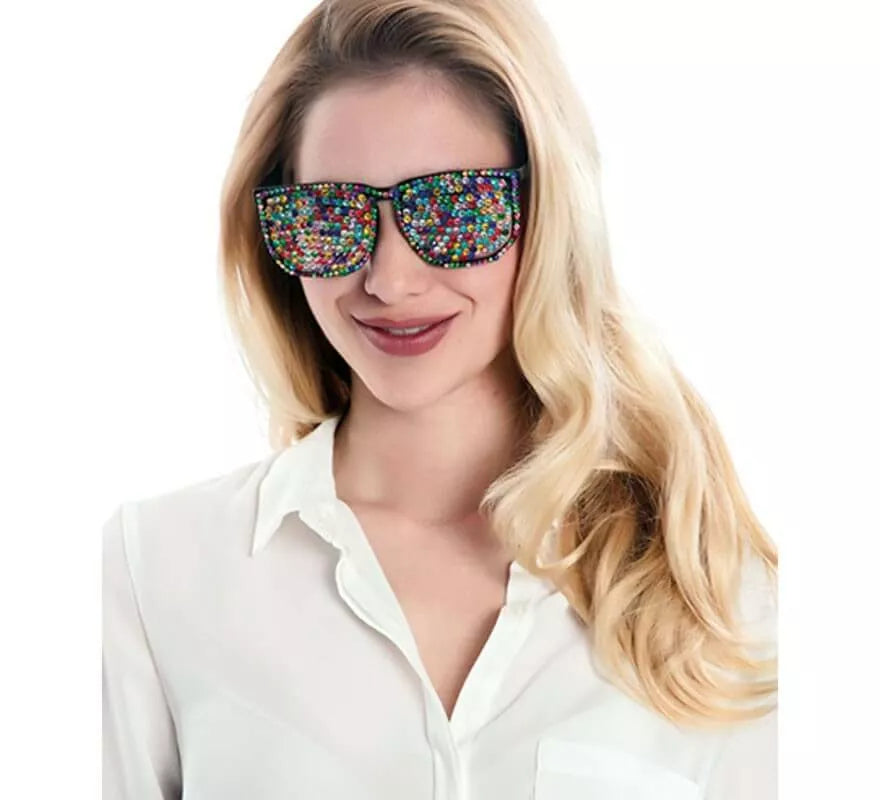 Translation missing: it.Gafas Negras con Brillantes Multicolor