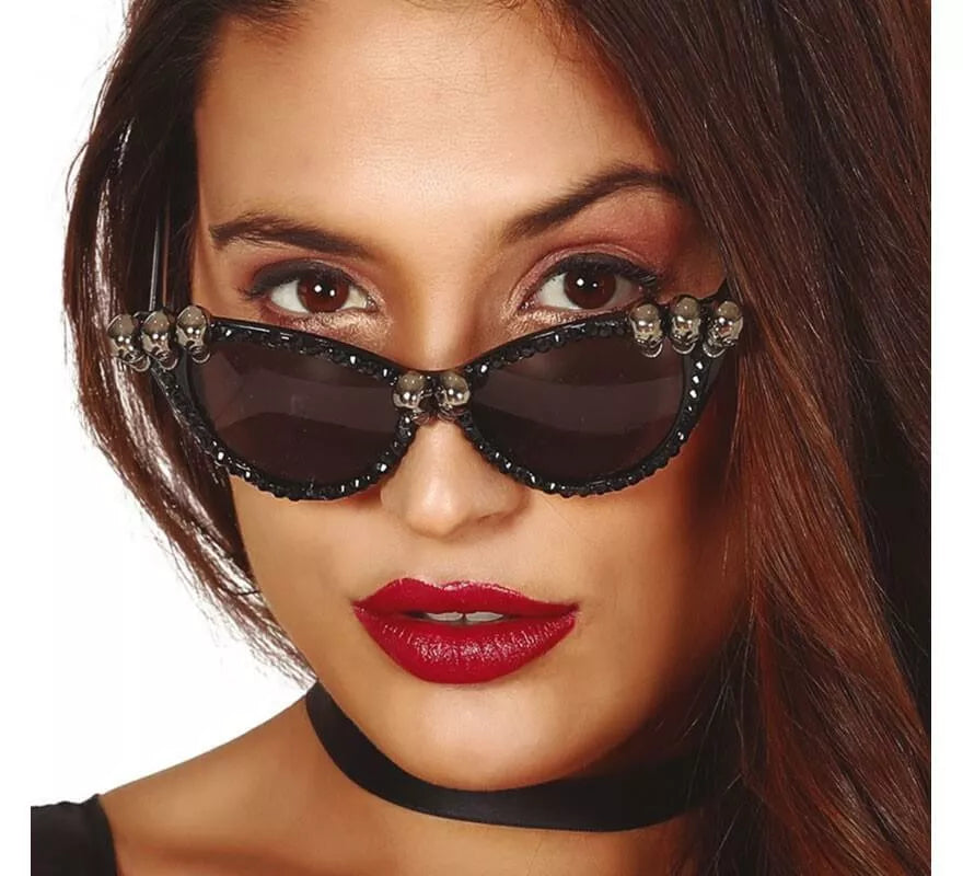Translation missing: es.Gafas Negras con Calaveras y perlas