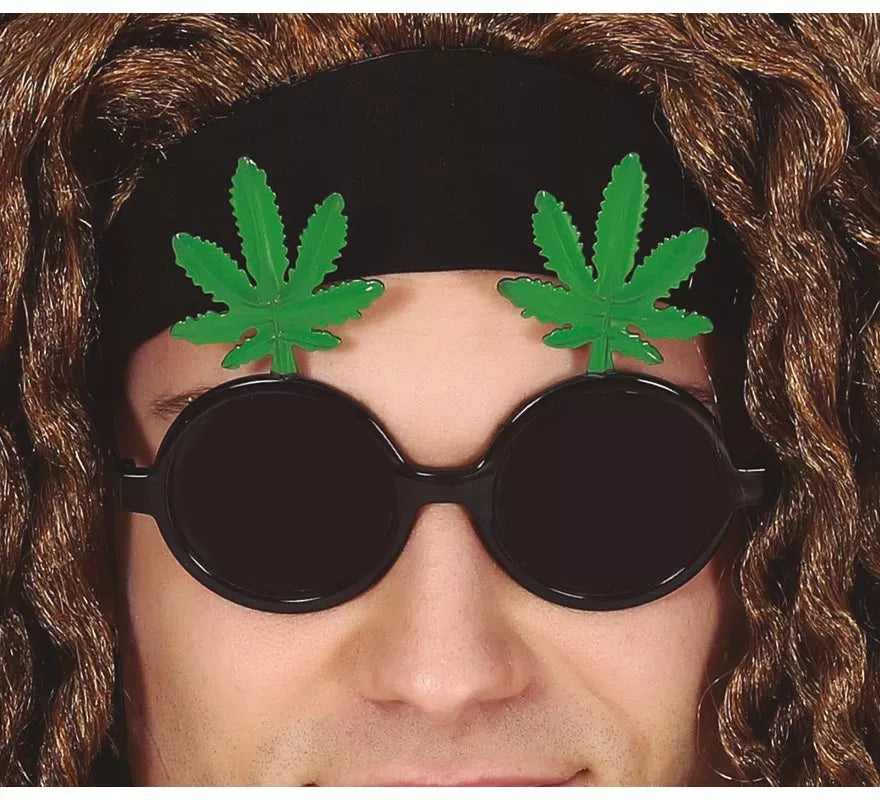 Translation missing: it.Gafas Negras con Hojas de Marihuana