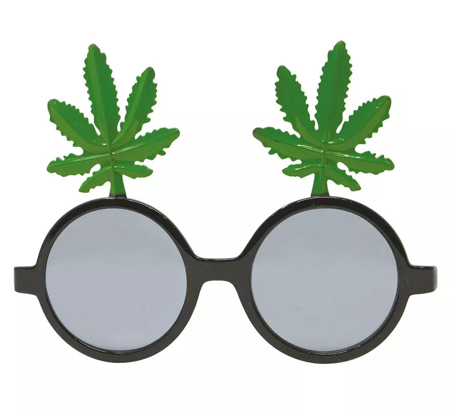 Translation missing: it.Gafas Negras con Hojas de Marihuana